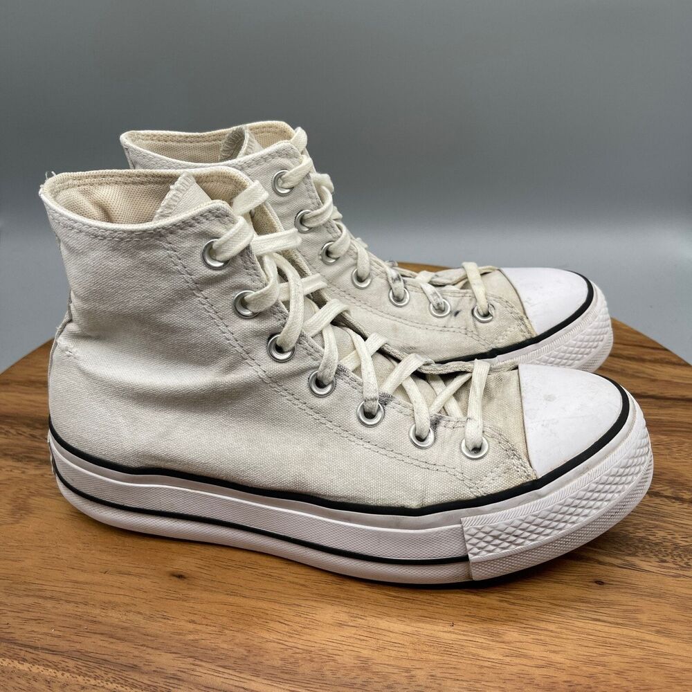 Converse Chuck Taylor All Star Lift Shoes Womens Size 8 Off White Sneaker Skate